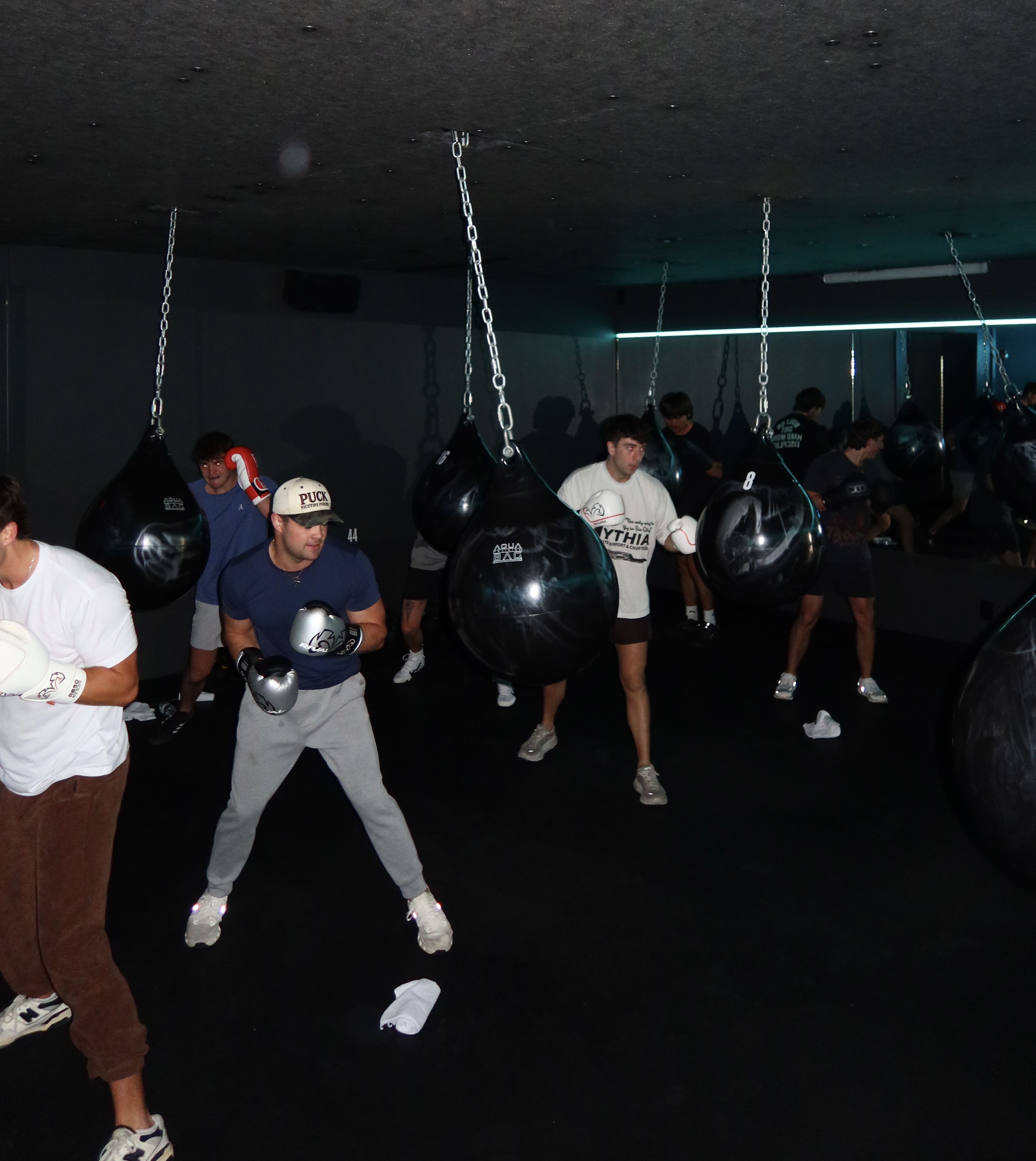 Boxing workout session